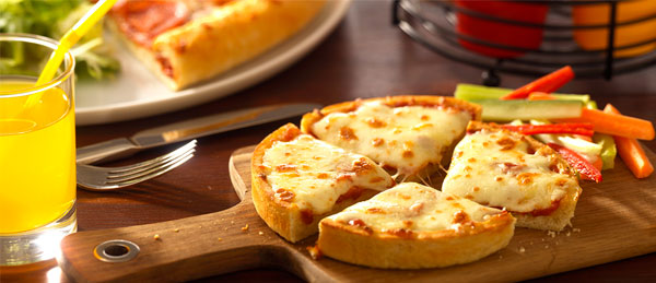 Deep dish cheese pizza